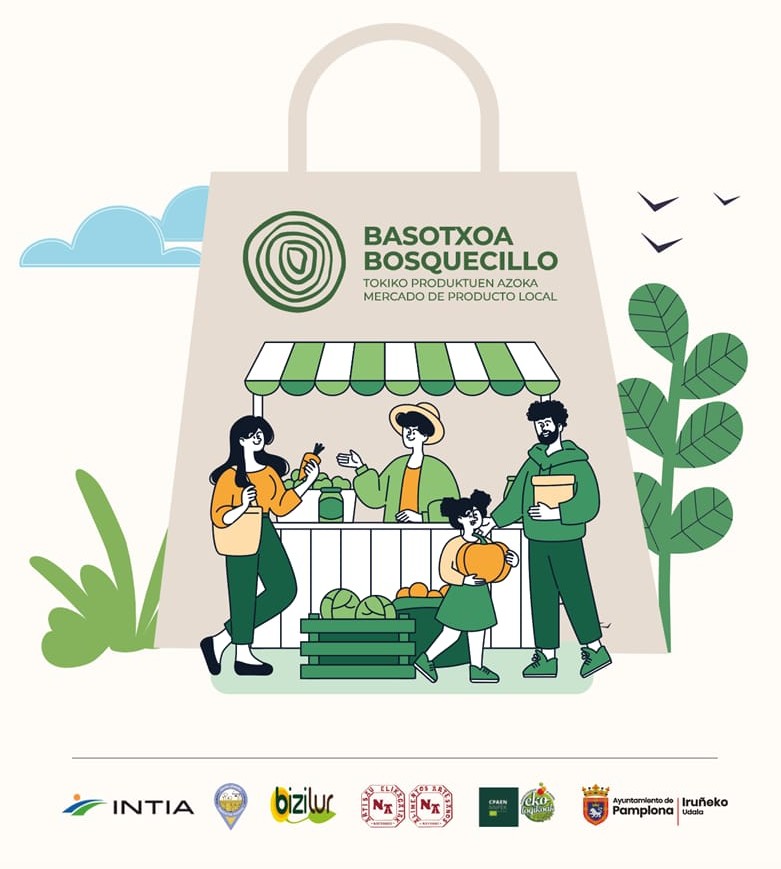 Mercado de producto local y artesano Basotxoa Bosquecillo (Pamplona/Iruña)